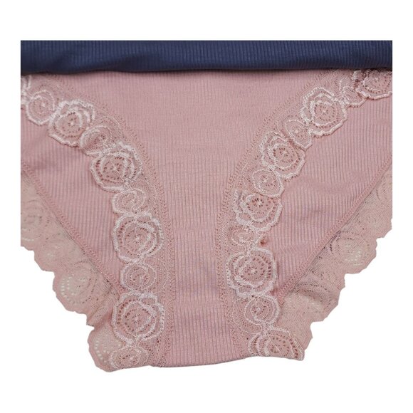 Laura Ashley Womens Lace Trimmed Panties Set Of 5 Medium Multicolor Rayon Soft - Picture 5 of 13